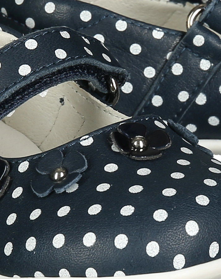 Spangenschuhe SUMMER GIRL DOTS in dunkelblau/weiß