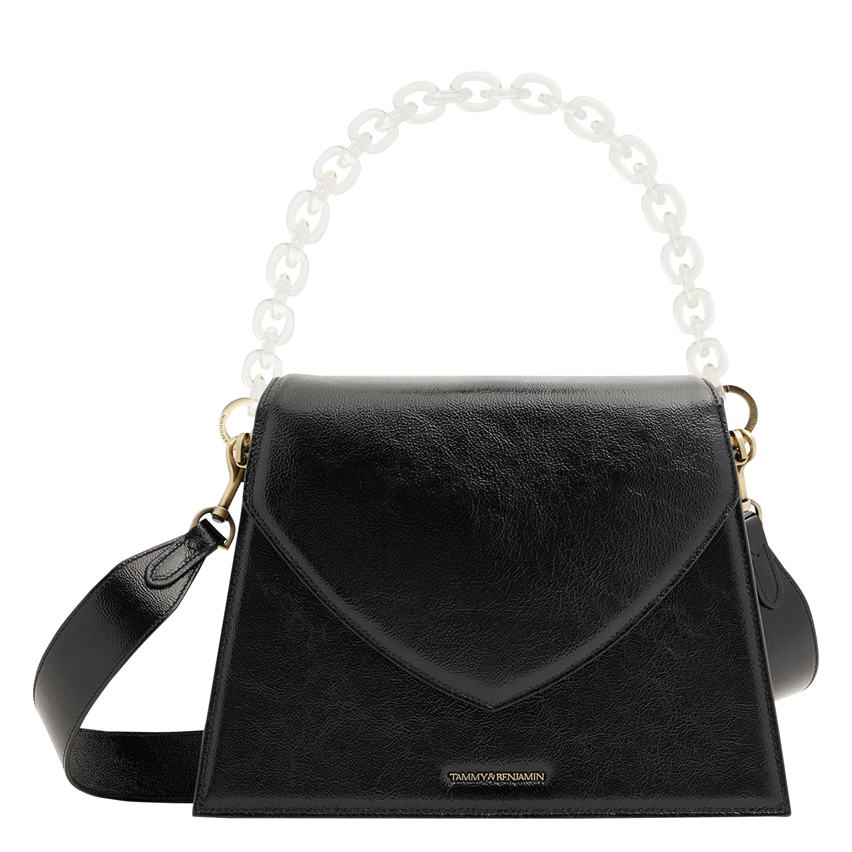GABRIELLE - Sac bandoulière en cuir de vachette| Noir