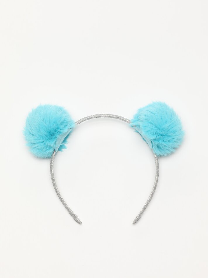 Tiara com pompons - Verde