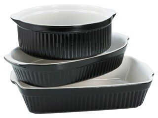 CreaTable Auflaufform rund CLASSIC BLACK & WHITE schwarz