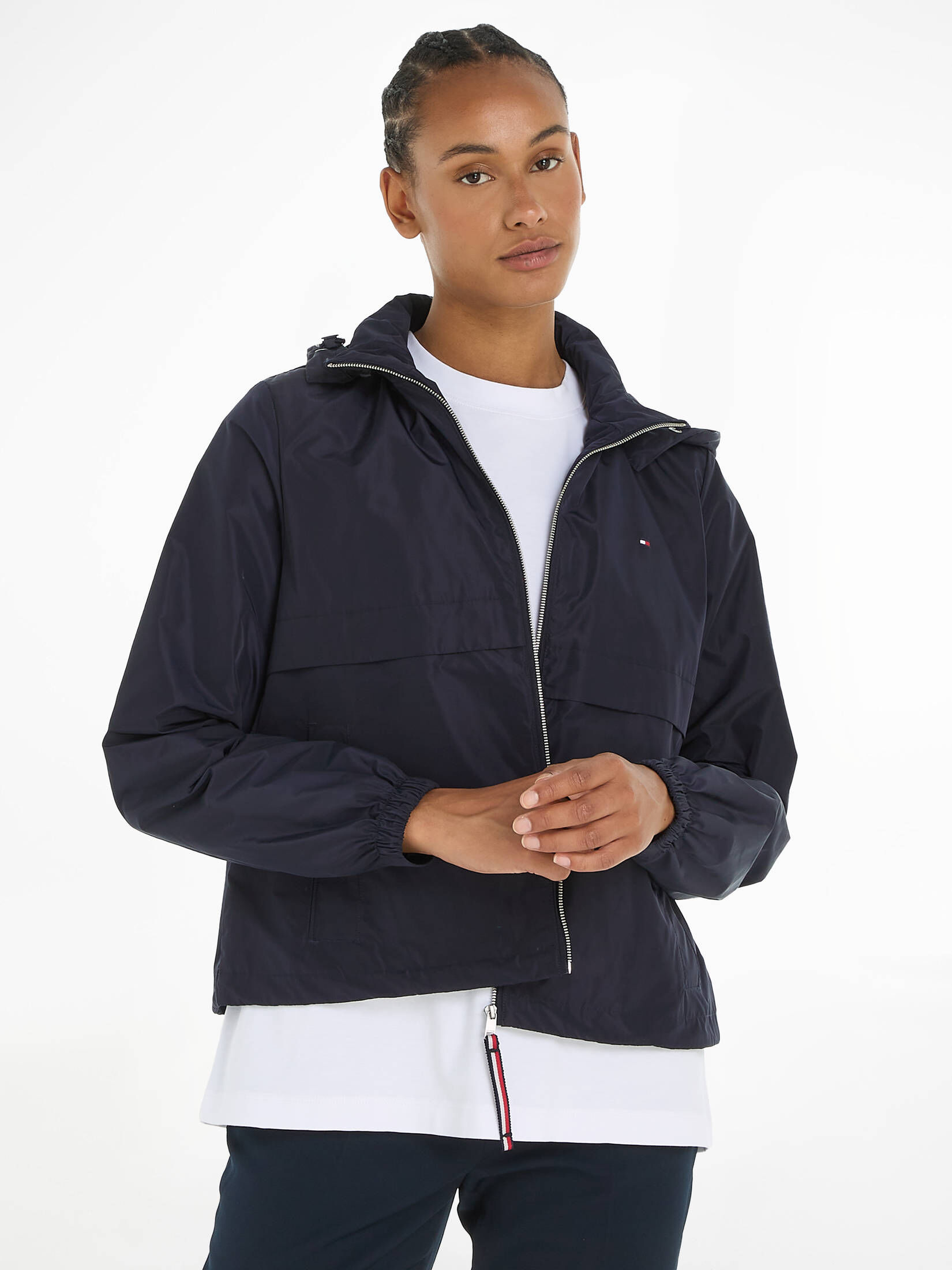 Tommy Hilfiger| Damen Windjacke mit Kapuze TRANSITIONAL HOODED JACKET