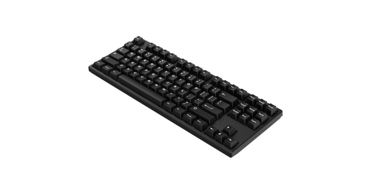 HelloGanssHS87T Black, toetsenbord  (Zwart, US lay-out, Cherry MX Brown, TKL, RGB leds, PBT Doubleshot keycaps, hot swap, 2,4 GHz / Bluetooth / USB-C)