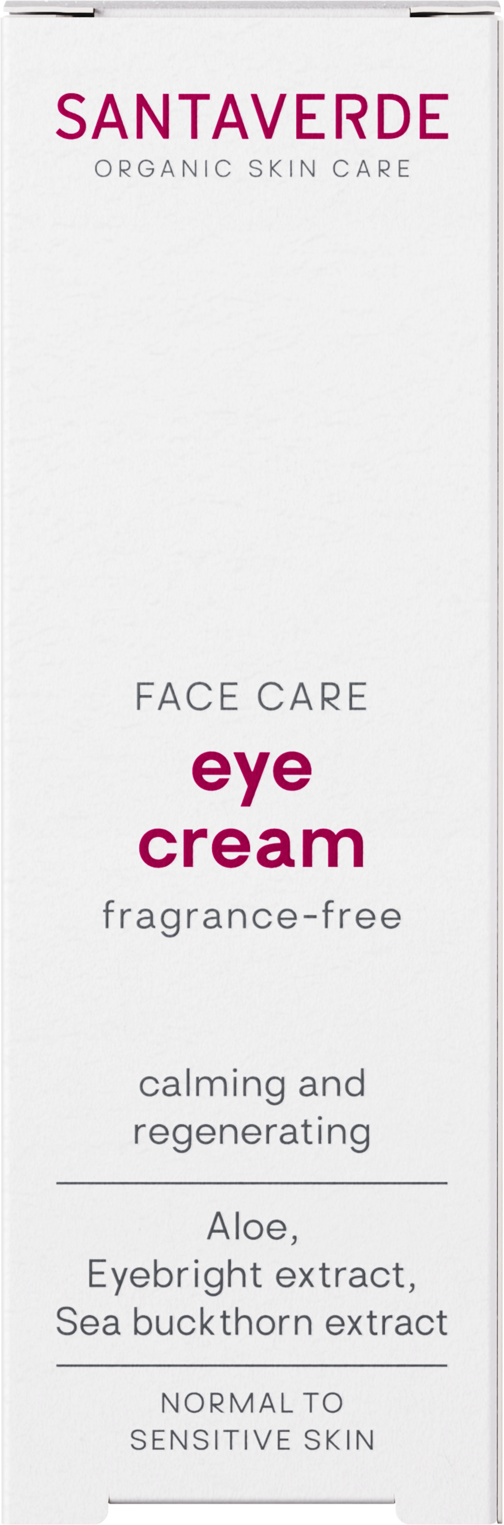 SANTAVERDE  FACE CARE eye cream fragrance-free, 10 ml