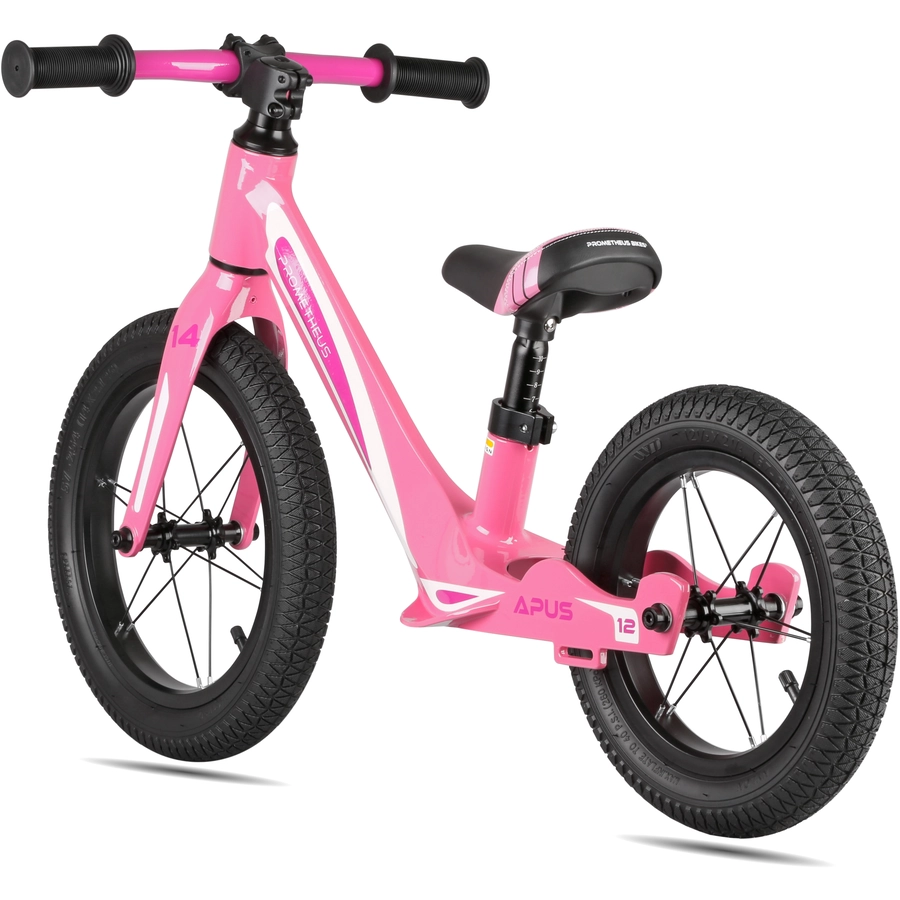 PROMETHEUS BICYCLES® Kinderlaufrad 1412, Rosa, Modell APUS