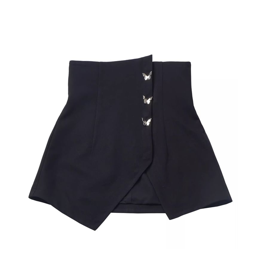 Florimi - High Wait Plain Asymmetrical Skort