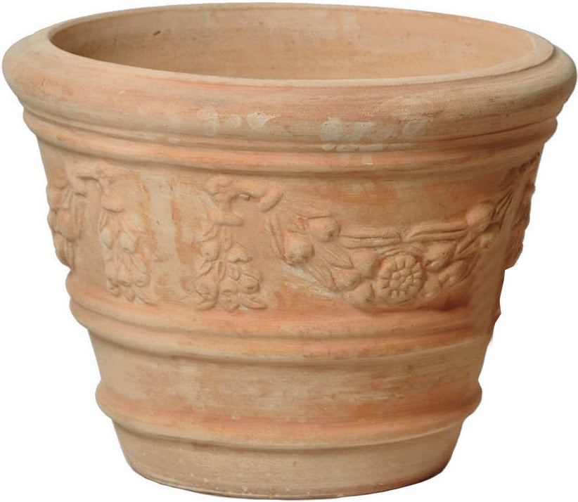 Mega Collections pot Coni m guirlande D 46 cm terracotta