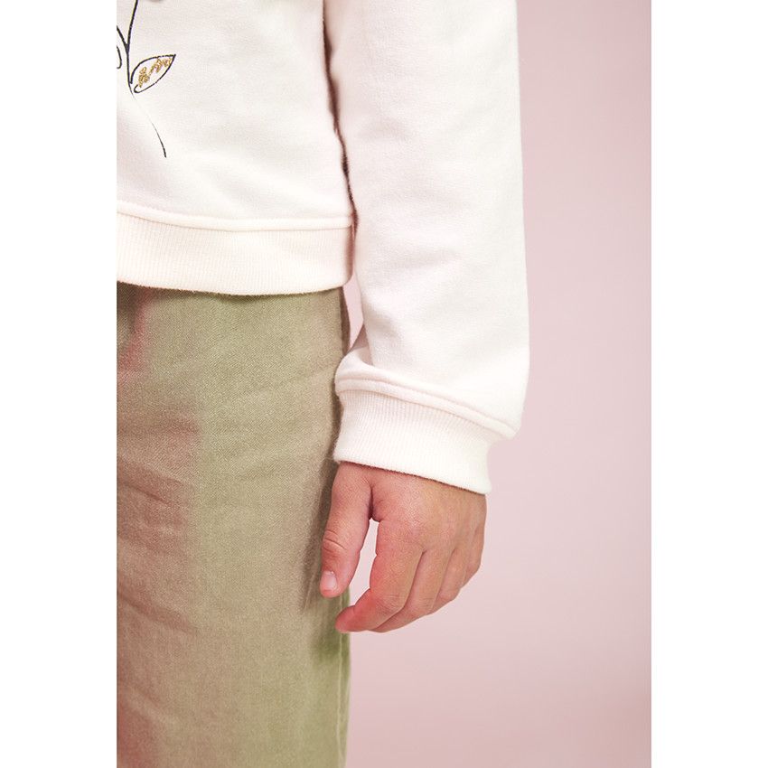 Pantalon fluide en lyocell uni pour fille - Vert