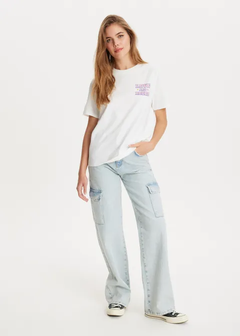 T-shirt met print rodeo wit (WIT)