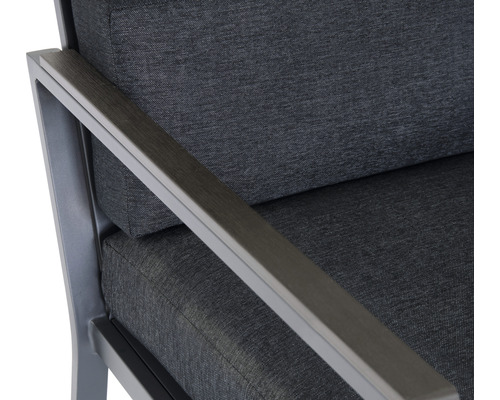 Loungeset tuinmeubelset 9-zits bestaande uit: driezitsbank, driezitsbank, tafel, bank, fauteuil, incl. kussens aluminium