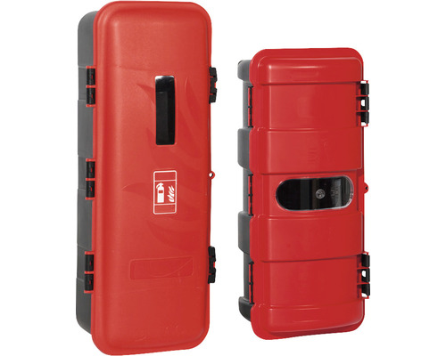 Bigbox brandblusserkast voor 6 kg brandblussers, kunststof, rood, 279x643x227 mm
