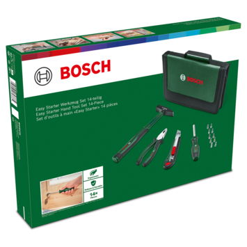 Bosch handgereedschapsset EasyStarter 14-delige set in luxe tas