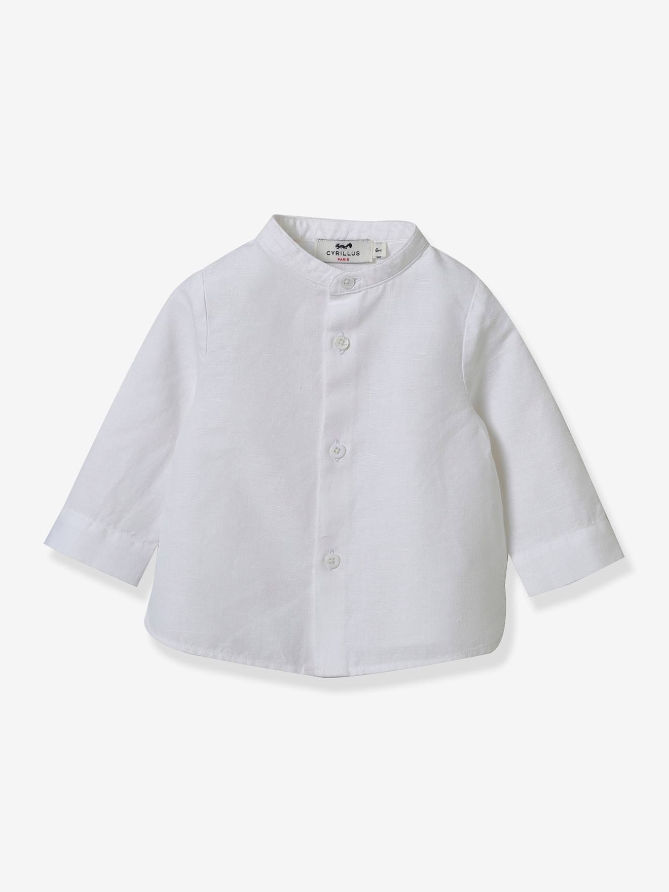 Camisa de gola mandarim para bebê