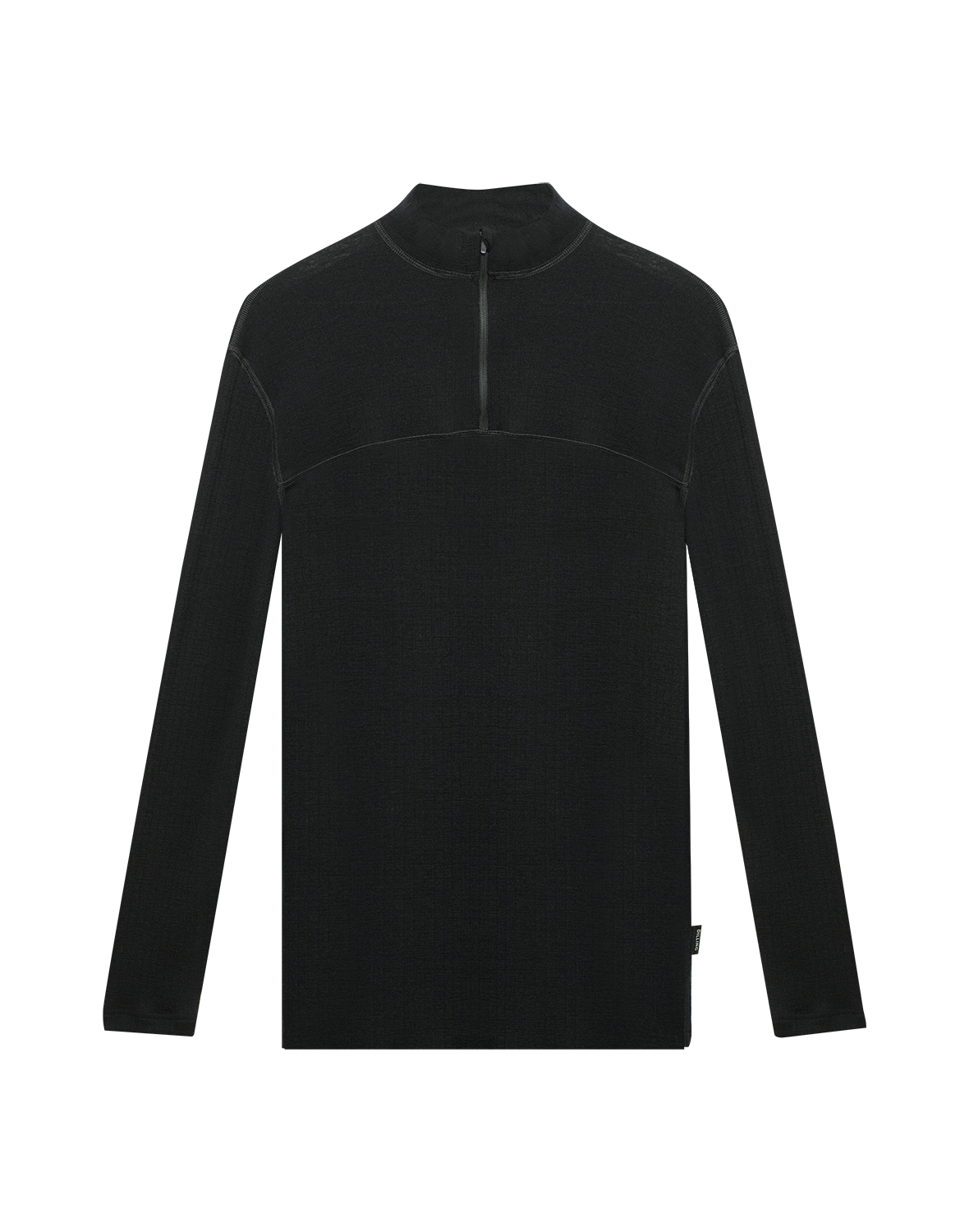 Shirt met halve rits van merinowol voor heren