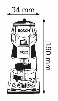Bosch GKF 600 Kantenfreesmachine in Koffer - 060160A100