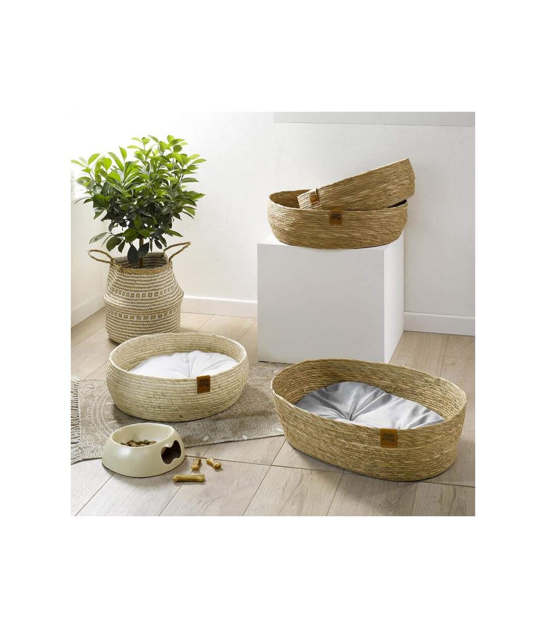 Paris Prix - Lot De 2 Paniers Pour Chien & Chat nomade 50cm Naturel