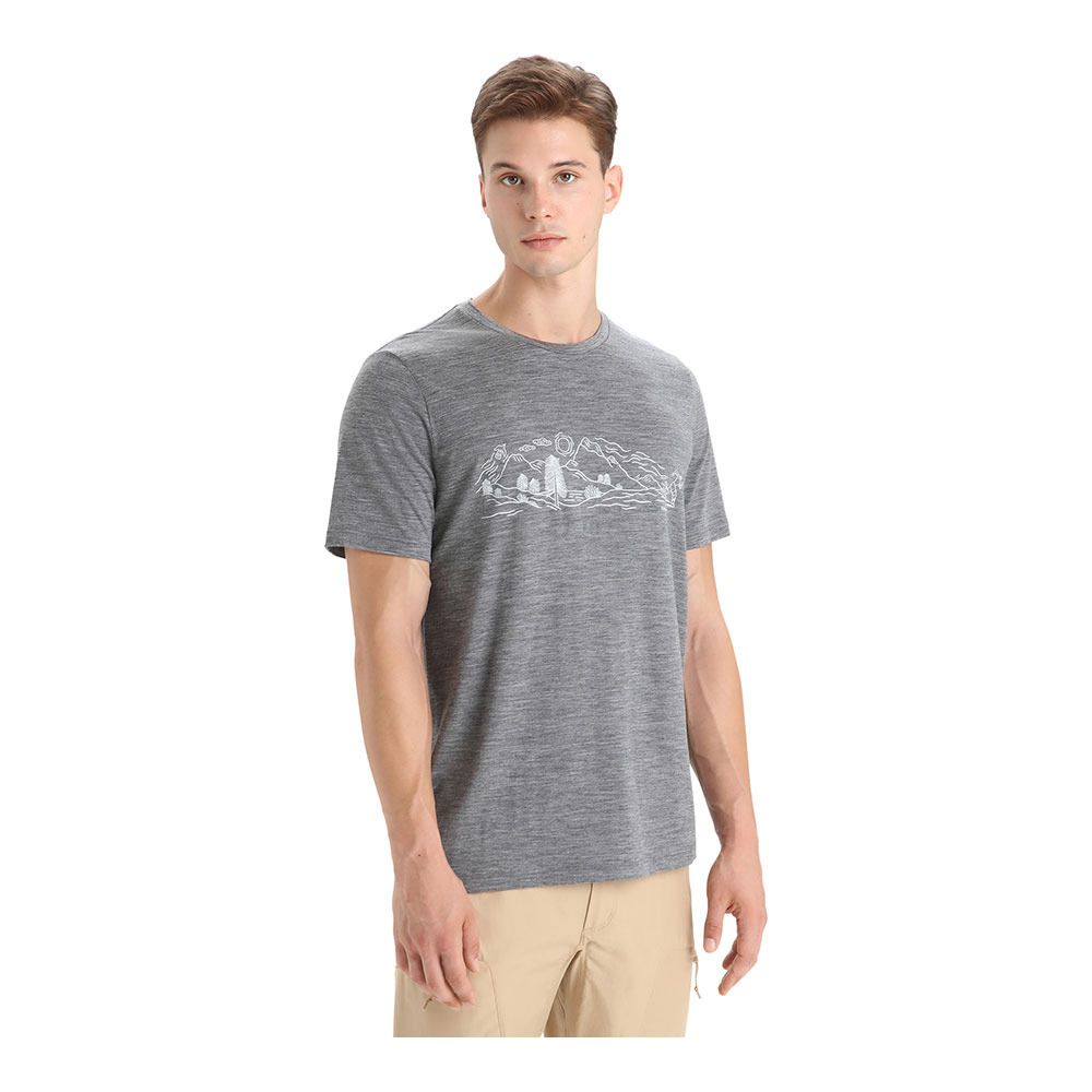 Icebreaker TECH LITE II - Tee-shirt Homme gritstone hthr