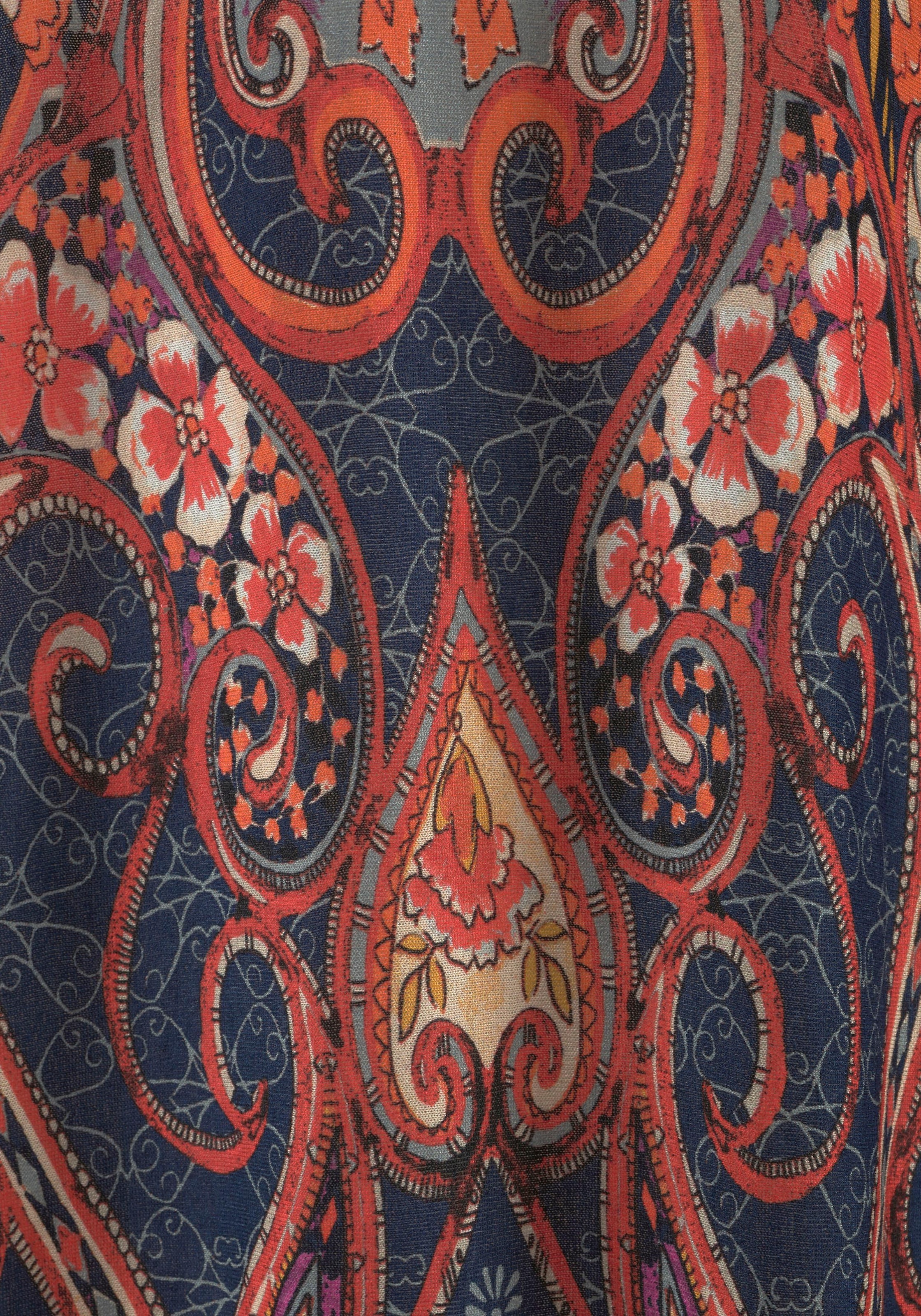 LASCANA Jerseykleid mit Alloverprint, lockeres Sommerkleid, Minikleid, Strandkleid