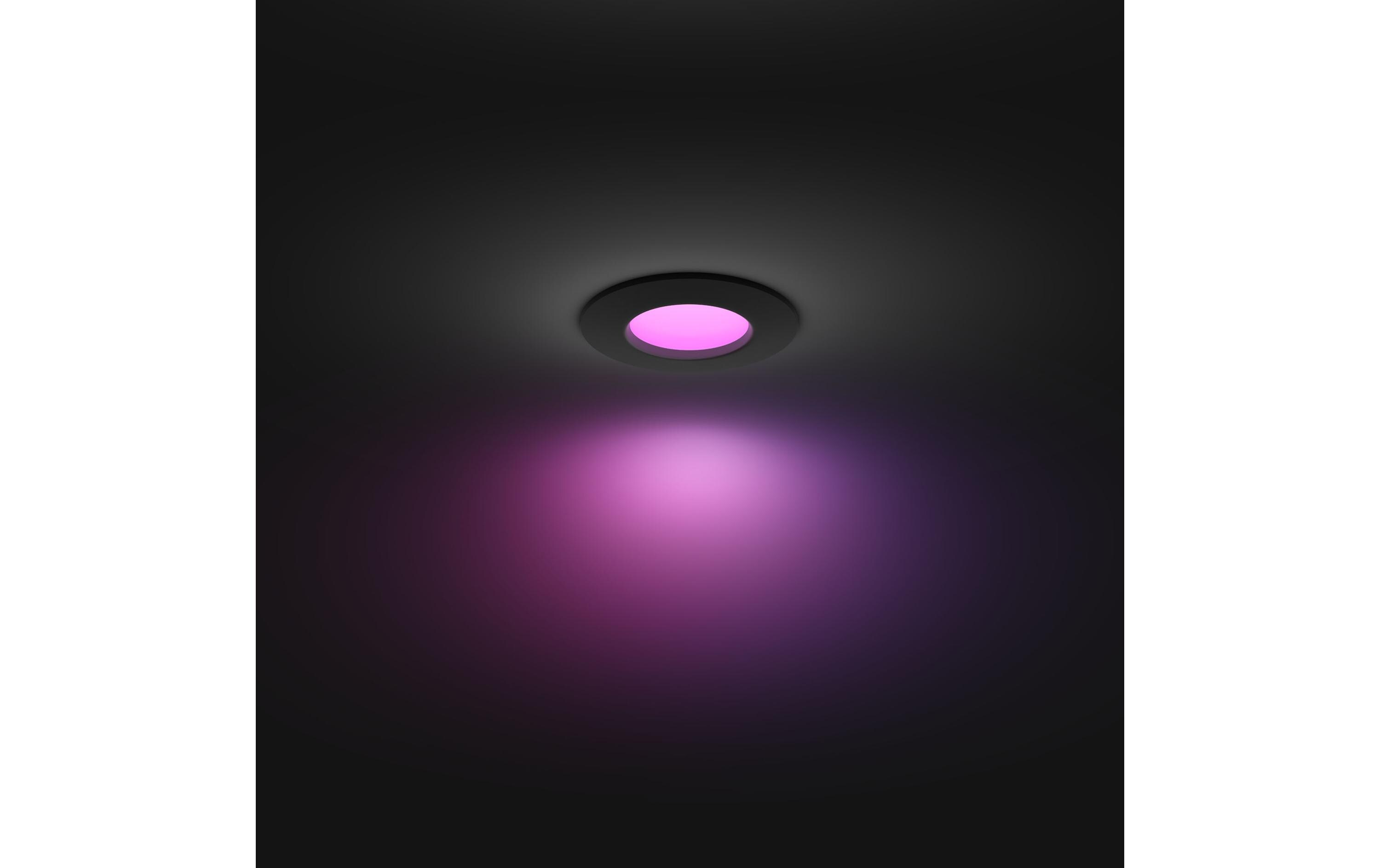 White & Color Ambiance Slim Recessed 90 mm schwarzSmarte Hue-Einbauleuchte