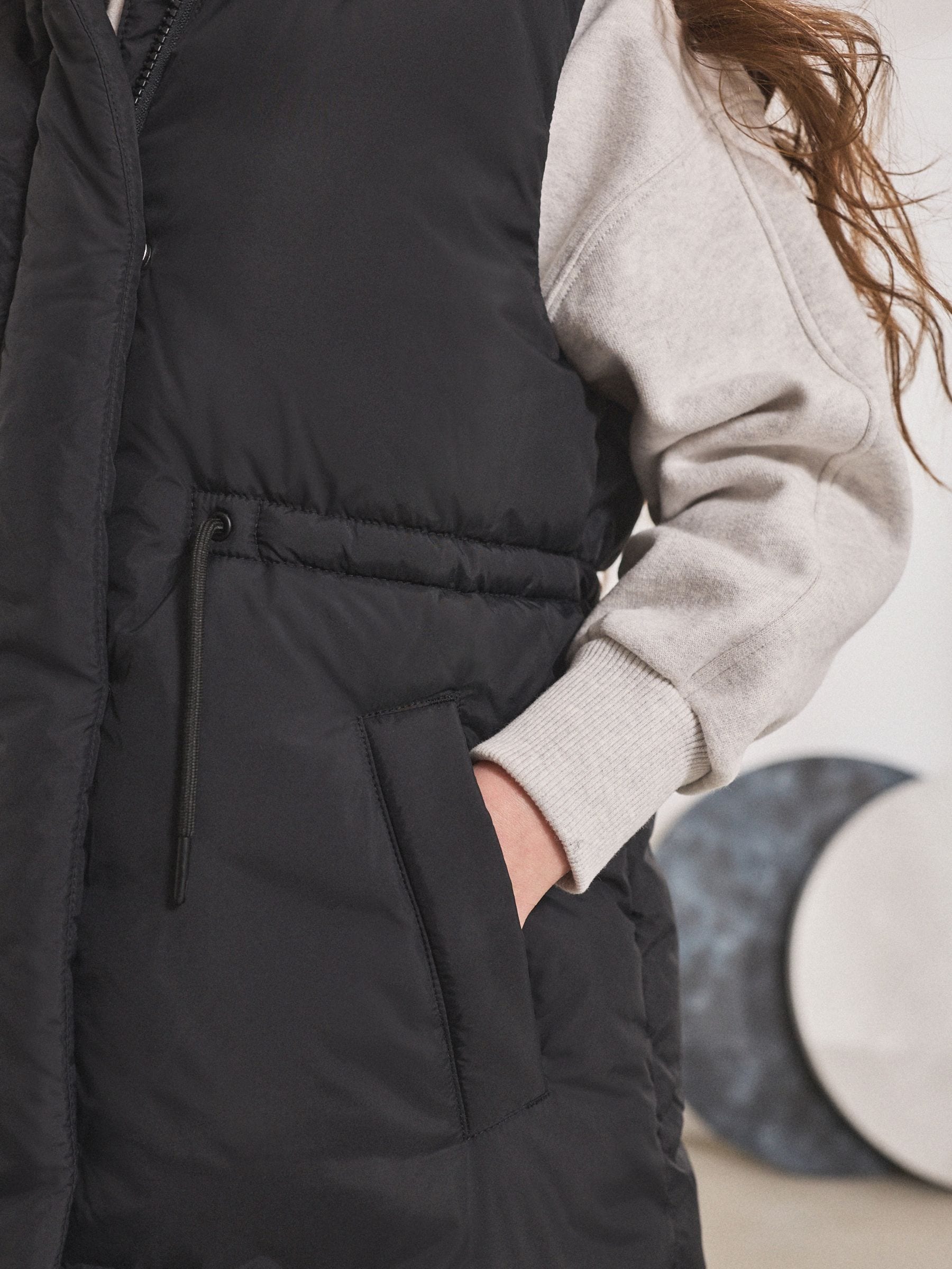 Zwart - Gewatteerde bodywarmer (3 - 16 jr)