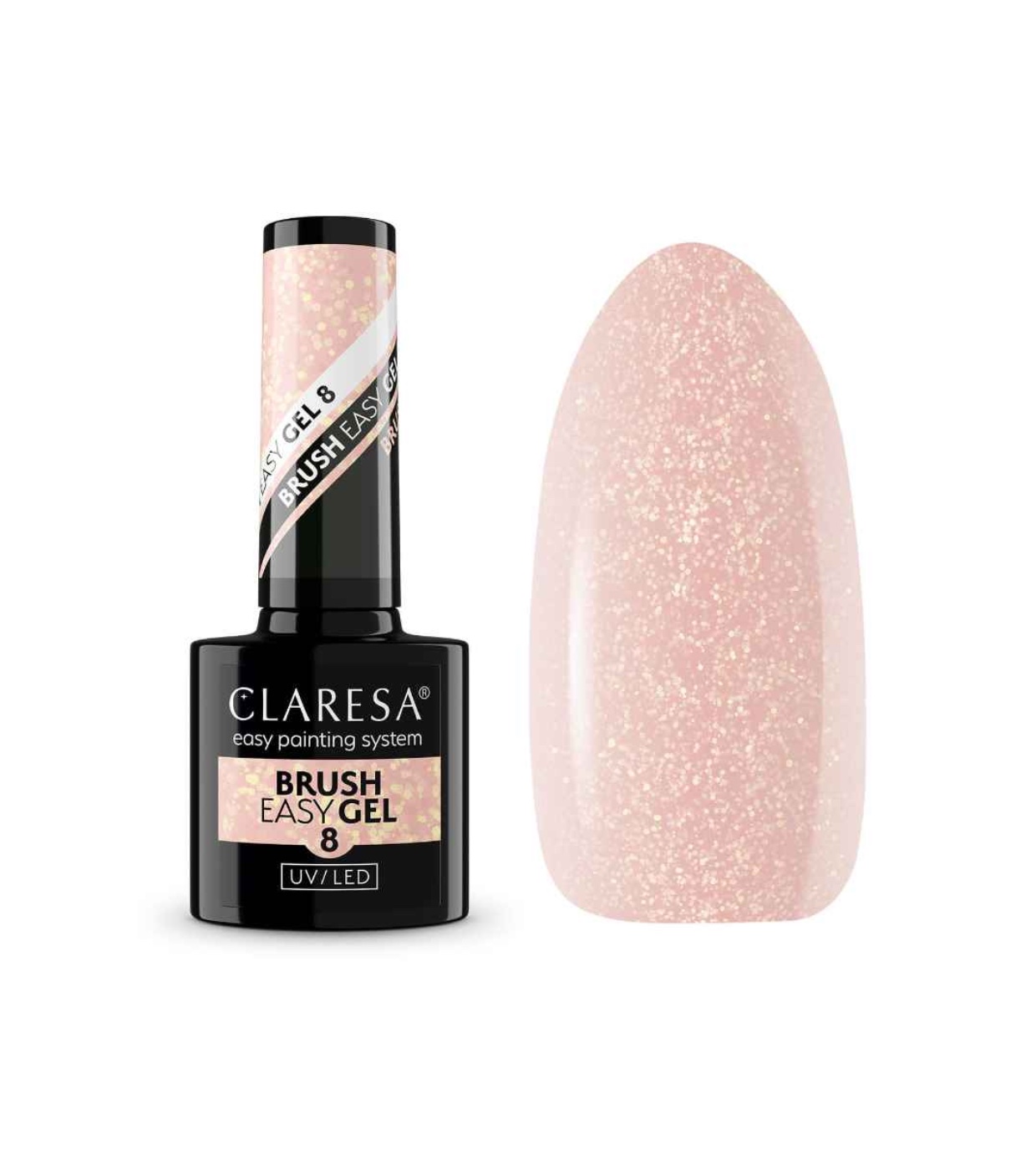 Claresa - Gel de unhas semipermanente Brush Easy - 08