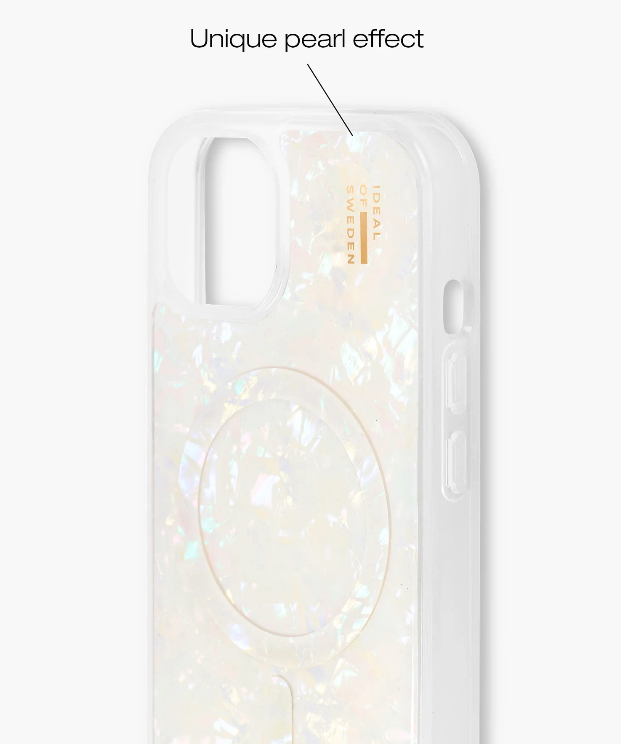 iPhone 16e / 15 / 14 / 13 MagSafe Hardcase Hülle Pearlized Case Recycled (IDPLCMS-I2361-10) - Weiss