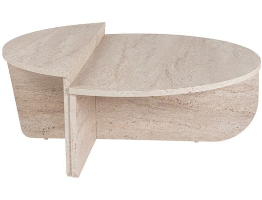 CONCEPT1 - Table basse Orion travertin 90 x 60 x h30cm