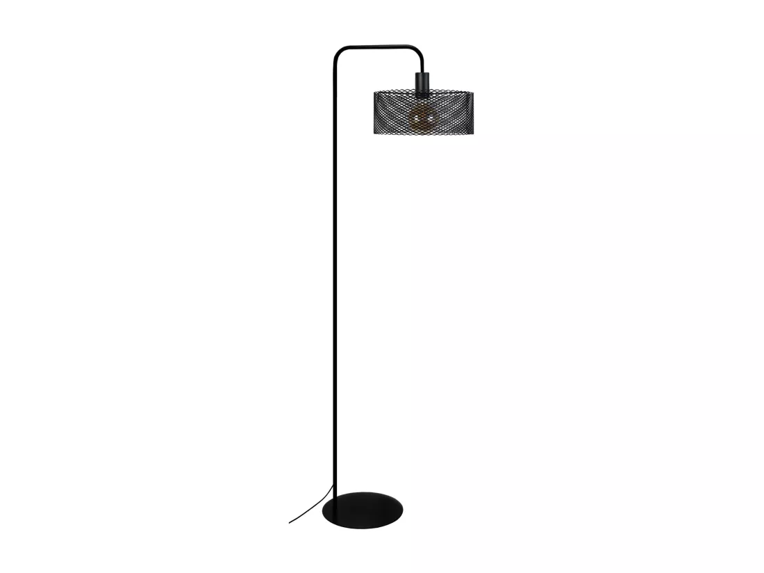 Lampadaire métal noir 157 cm.