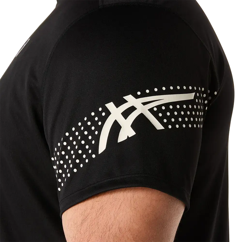 ASICS Icon Hardloopshirt Korte Mouwen Zwart Heren