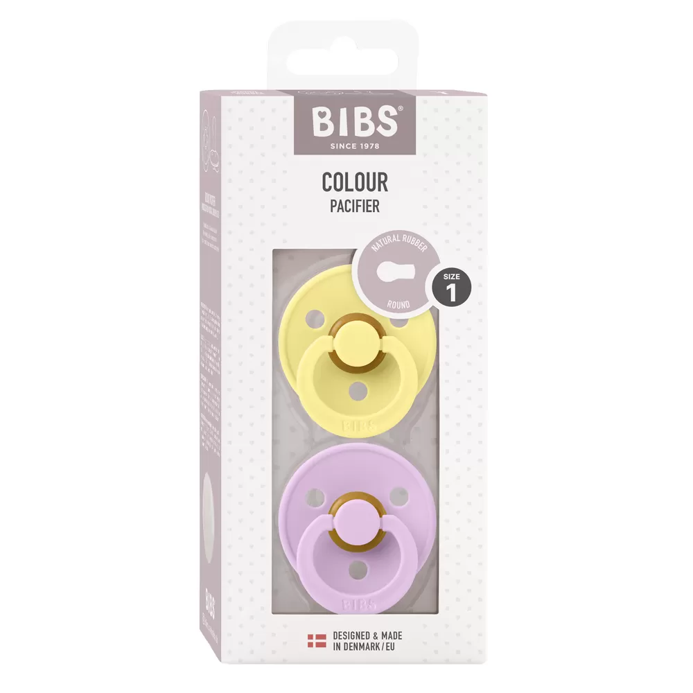 BIBS Colour Latex Sunshine/Violet Sky 2 pak - Flere størrelser