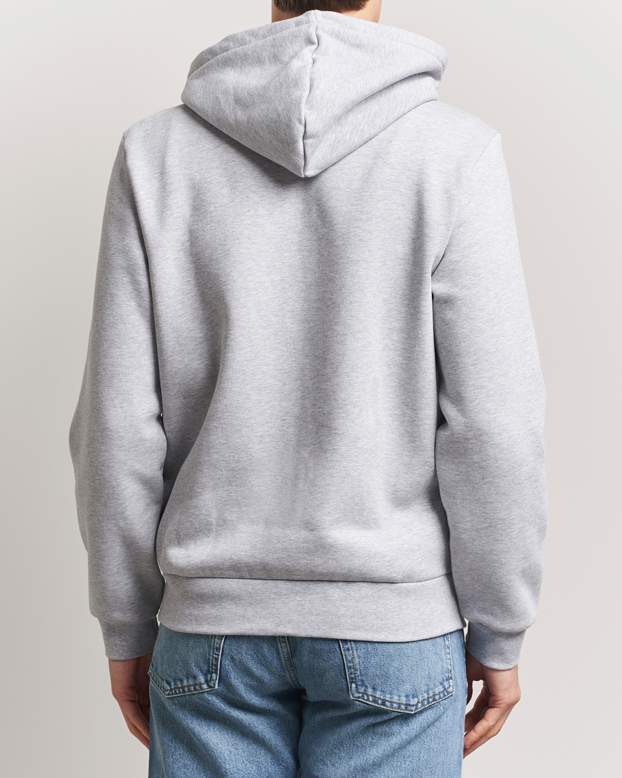 Lacoste Full Zip Hoodie Silver Chine