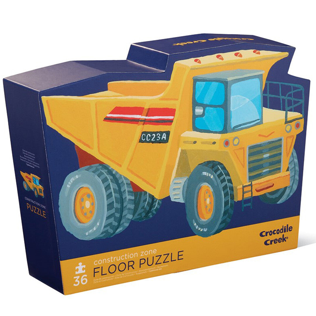 Crocodile creek vloerpuzzel bouwplaats - 36st