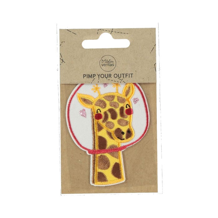 Atelier Veritas-Patch met giraf 5,5x8cm