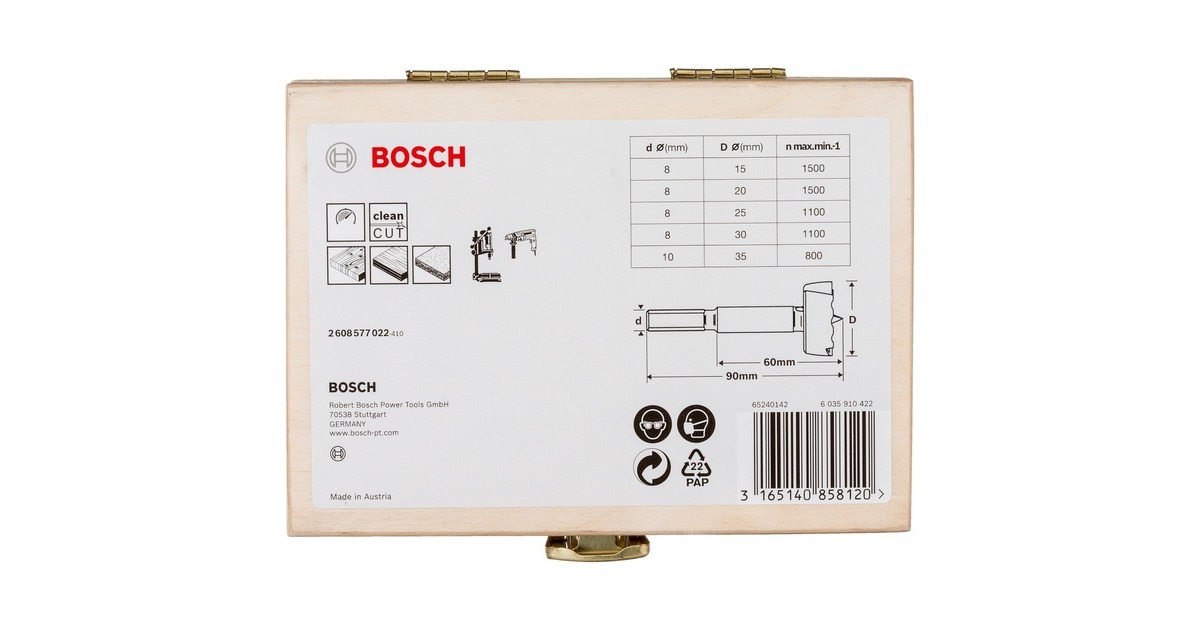 BoschHoutboren set 5-delig 2608577022 boorset  (15-35mm)