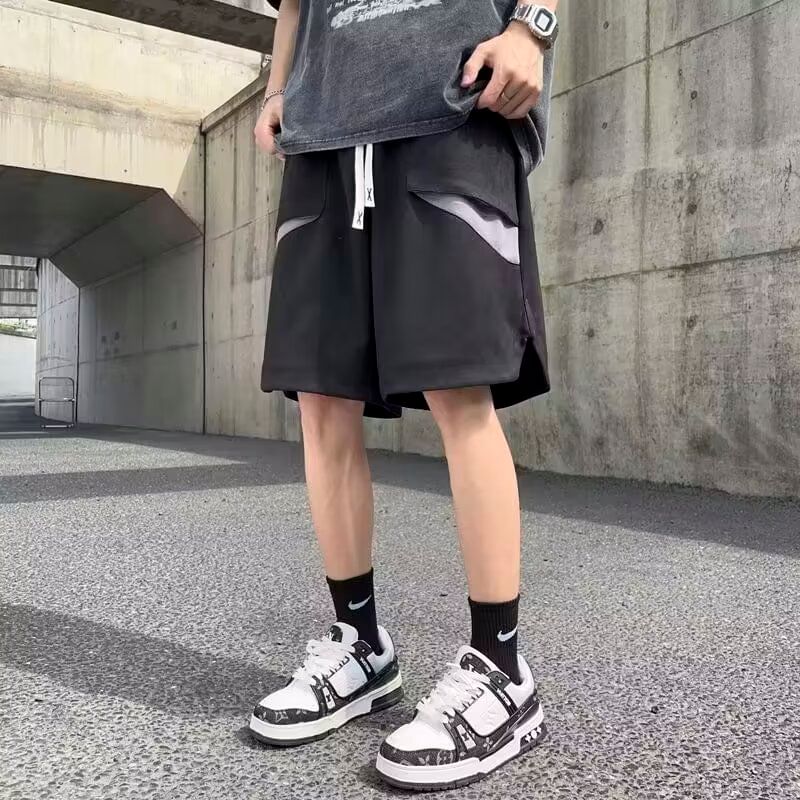 Ateso - Sweatshorts met trekkoord in de taille en tweekleurig paneel