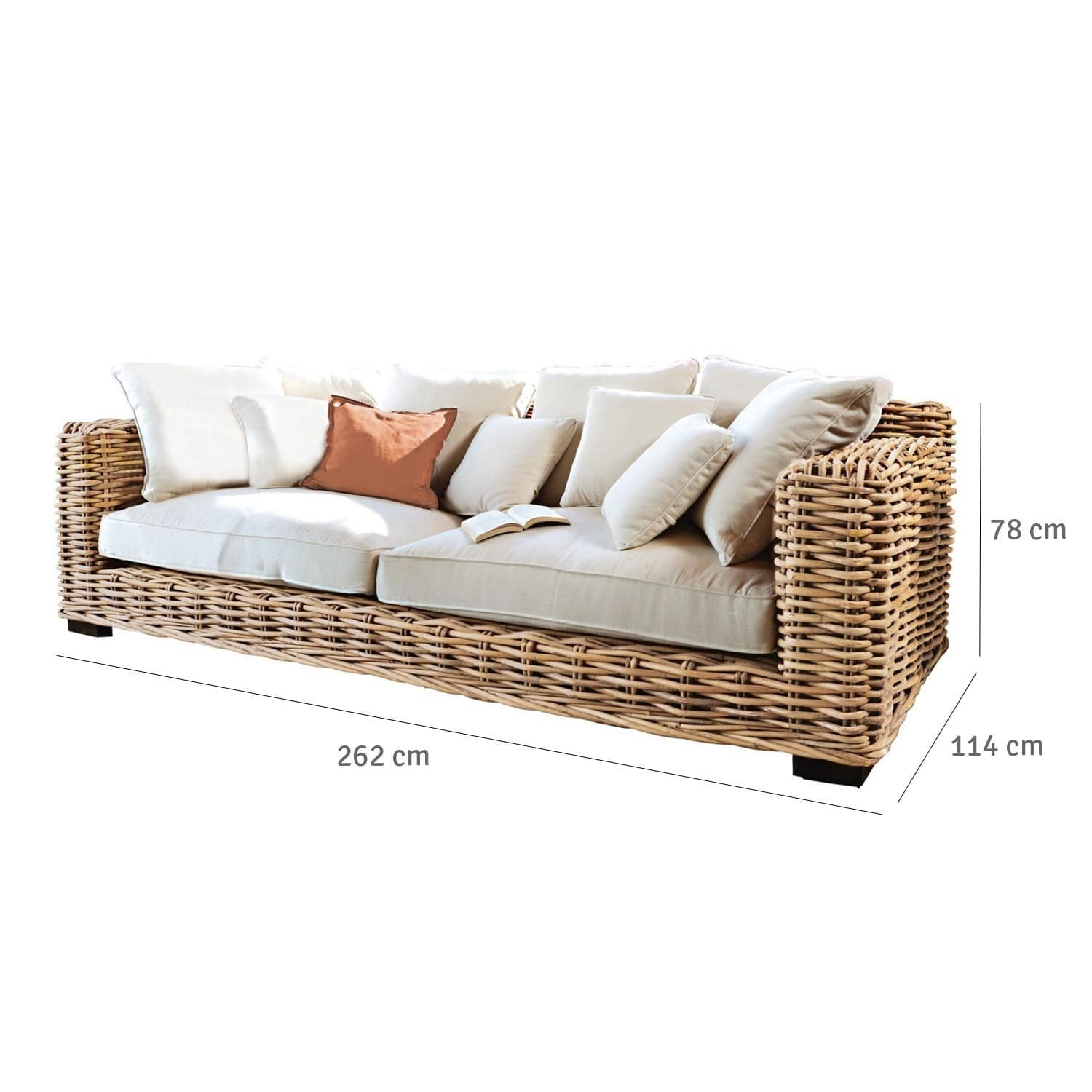 Sofa Rimini braun/creme