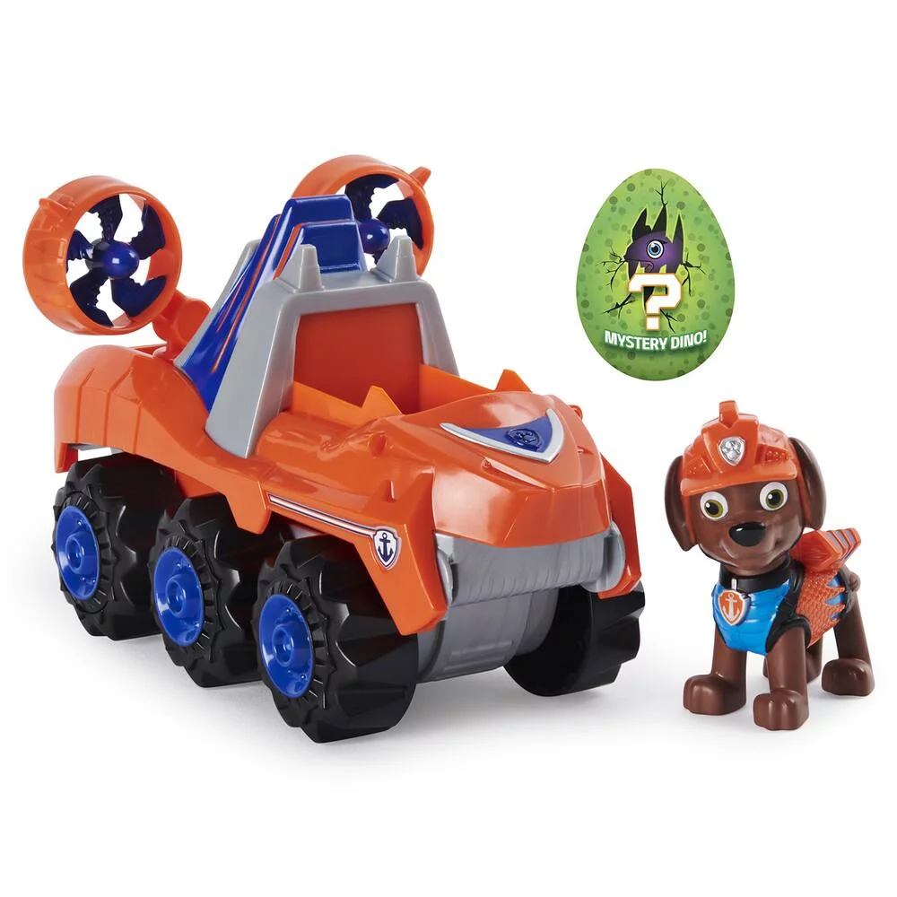 VEHICULE + FIGURINE ZUMA DINO RESCUE PAW PATROL