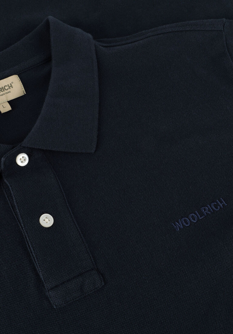 donkerblauwe woolrich polo classic american polo