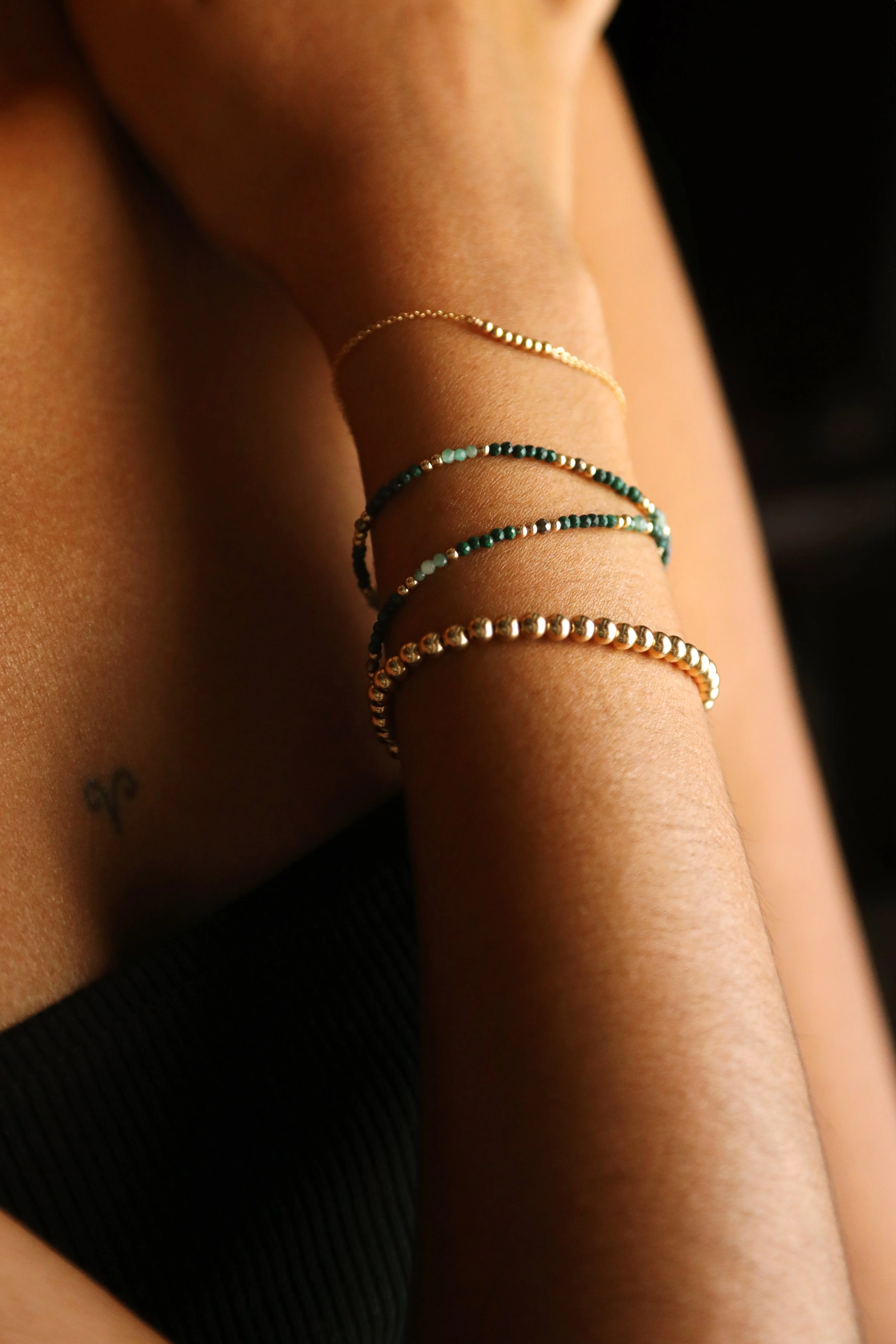 QUEEN - Collier-bracelet double - menthe | Vert
