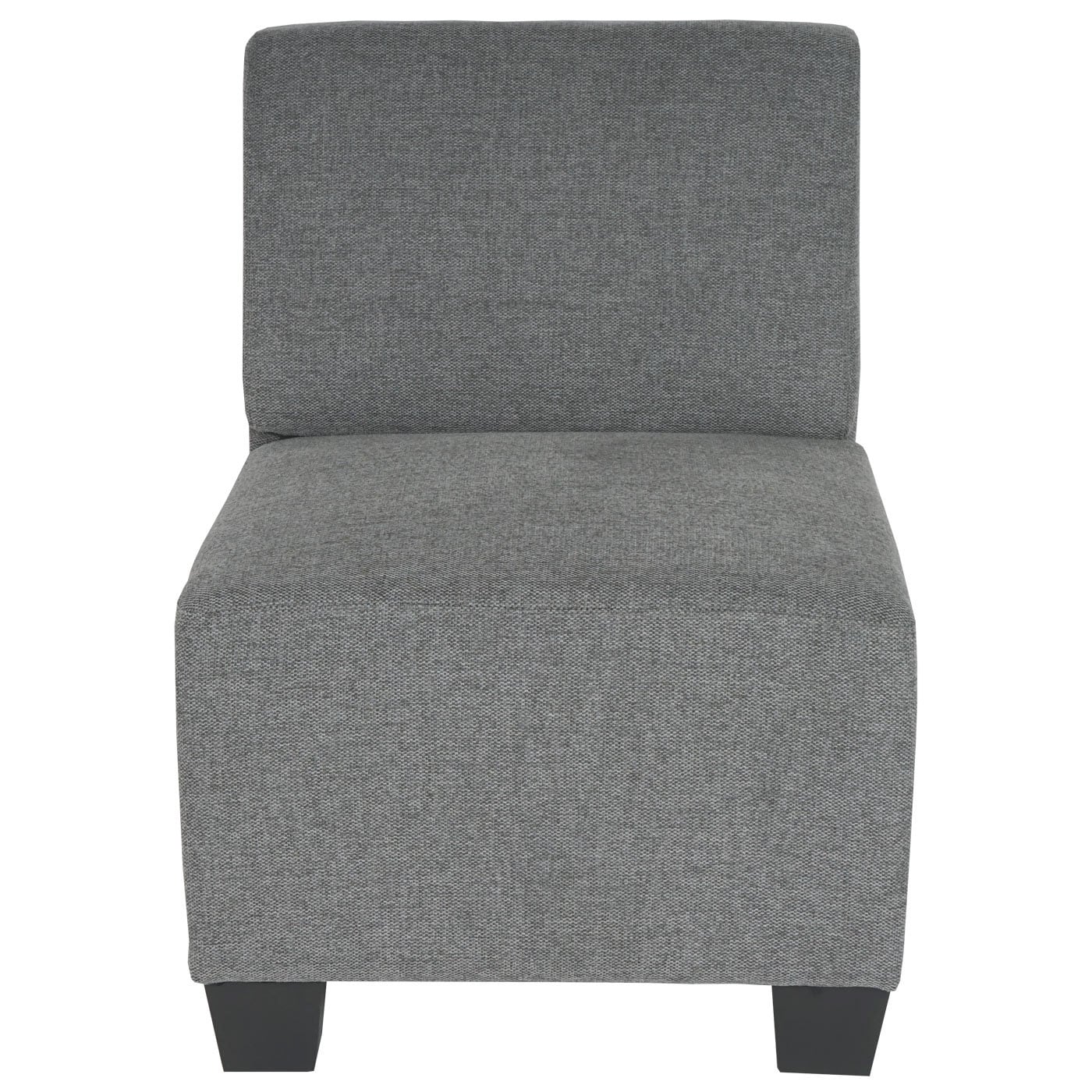 Modular 2-Sitzer Sofa Couch Lyon, Stoff/Textil ~ grau, ohne Armlehnen