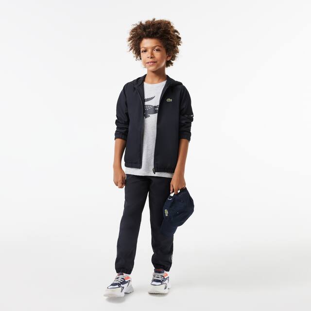 Veste zippée Sport à capuche avec marquage Manteaux & Blousons - Bleu - Lacoste - Garçon