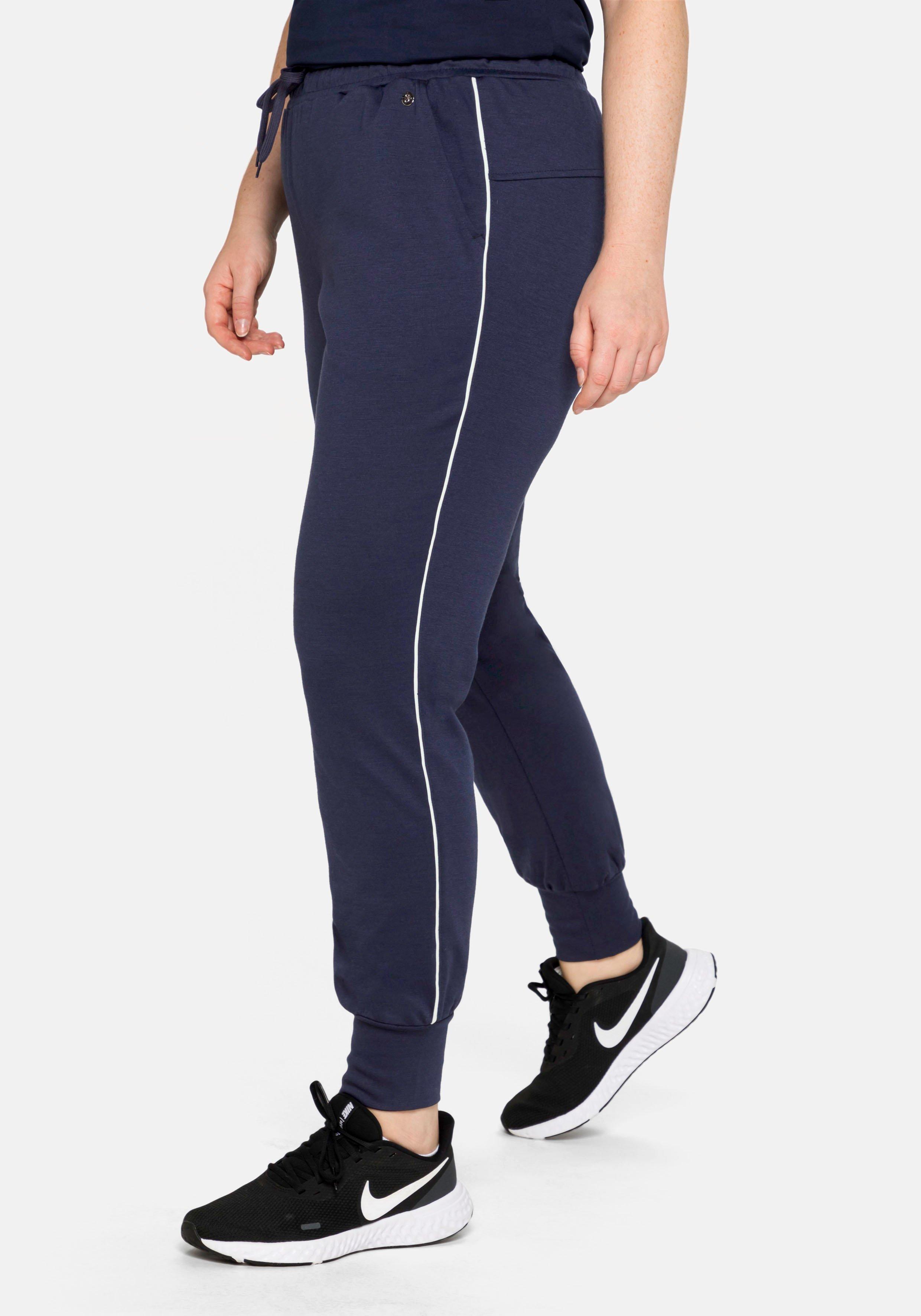 Jogginghose mit Kontrastpaspel und Bündchenabschluss