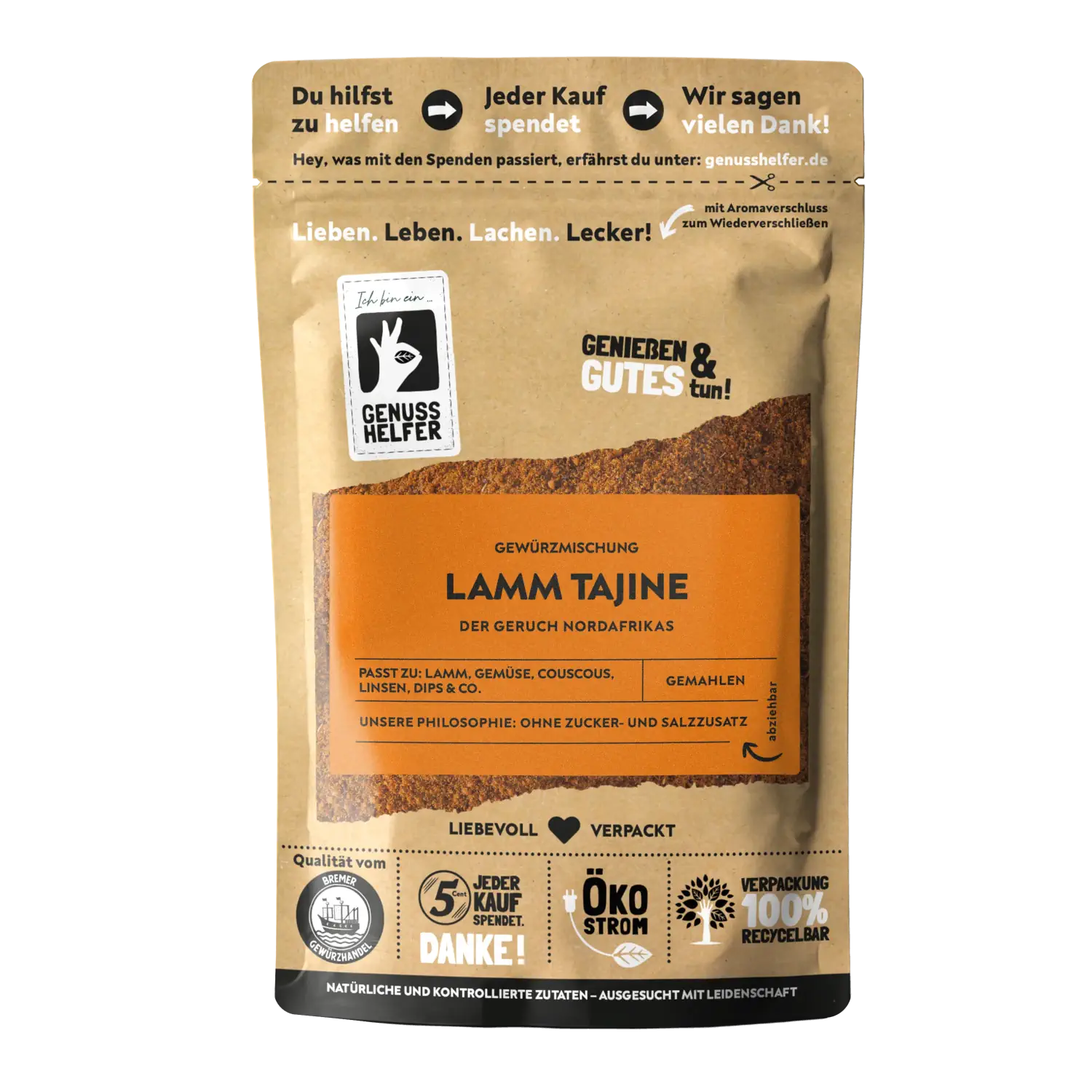 Lamm Tajine, afrikanische Gewürzmischung, gemahlen