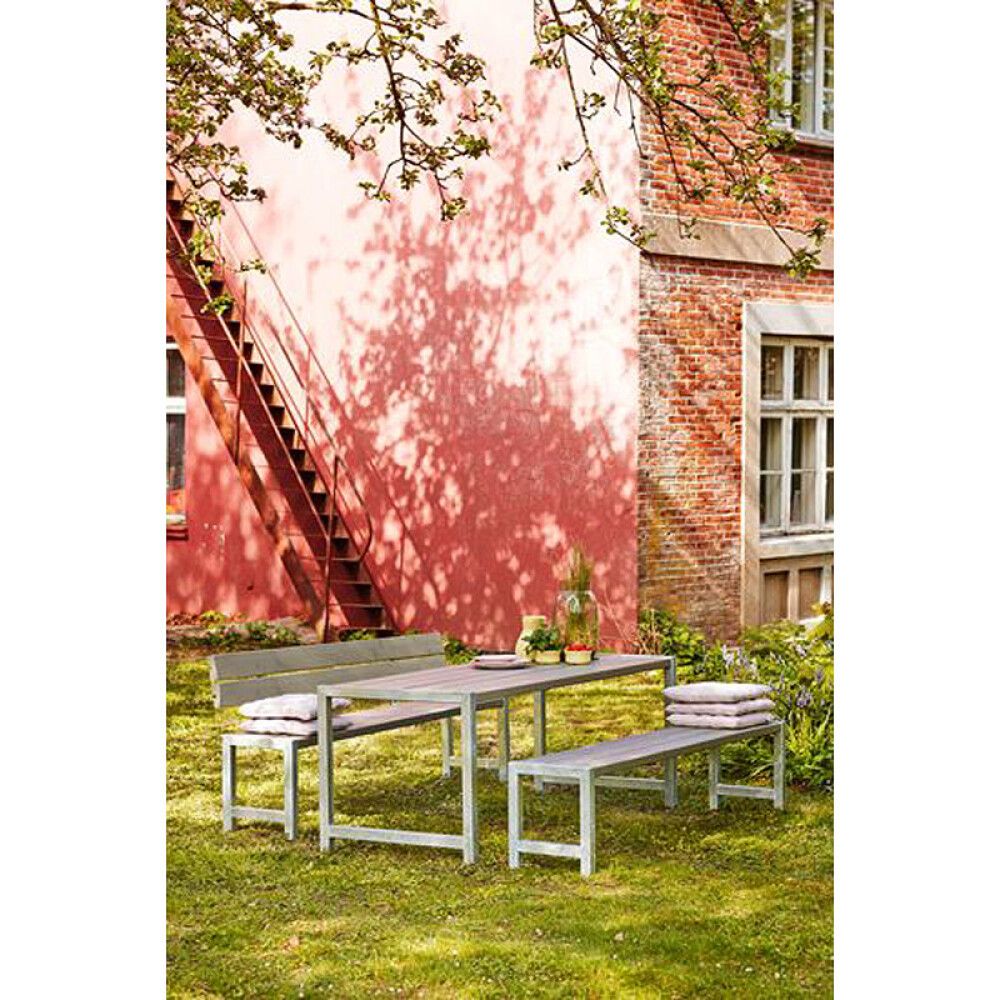 SPISEBORD PLUS HAGEBORD 186CM GRÅBRUN