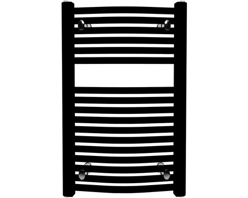 Rotheigner badkamerradiator SWING 690 x 445 mm mat zwart, aansluiting aan beide zijden onderaan