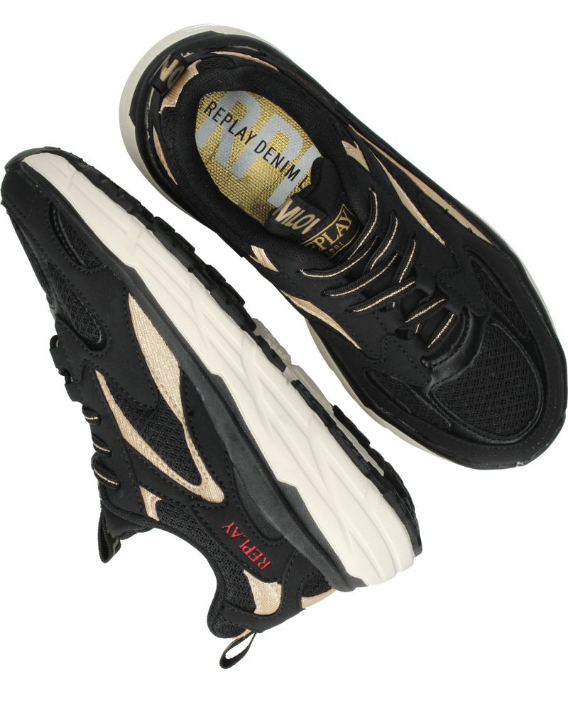 Replay Christal JR 6 Sneakers Zwart Meisjes