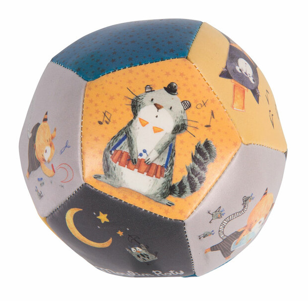 Ballon souple 10cm Les Moustaches - MOULIN ROTY