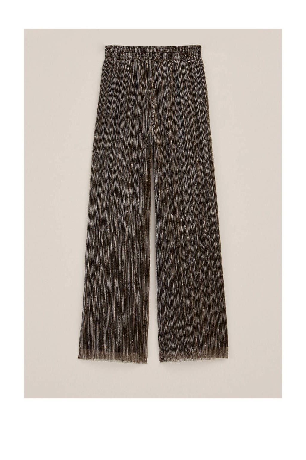 WE Fashion straight fit broek goud