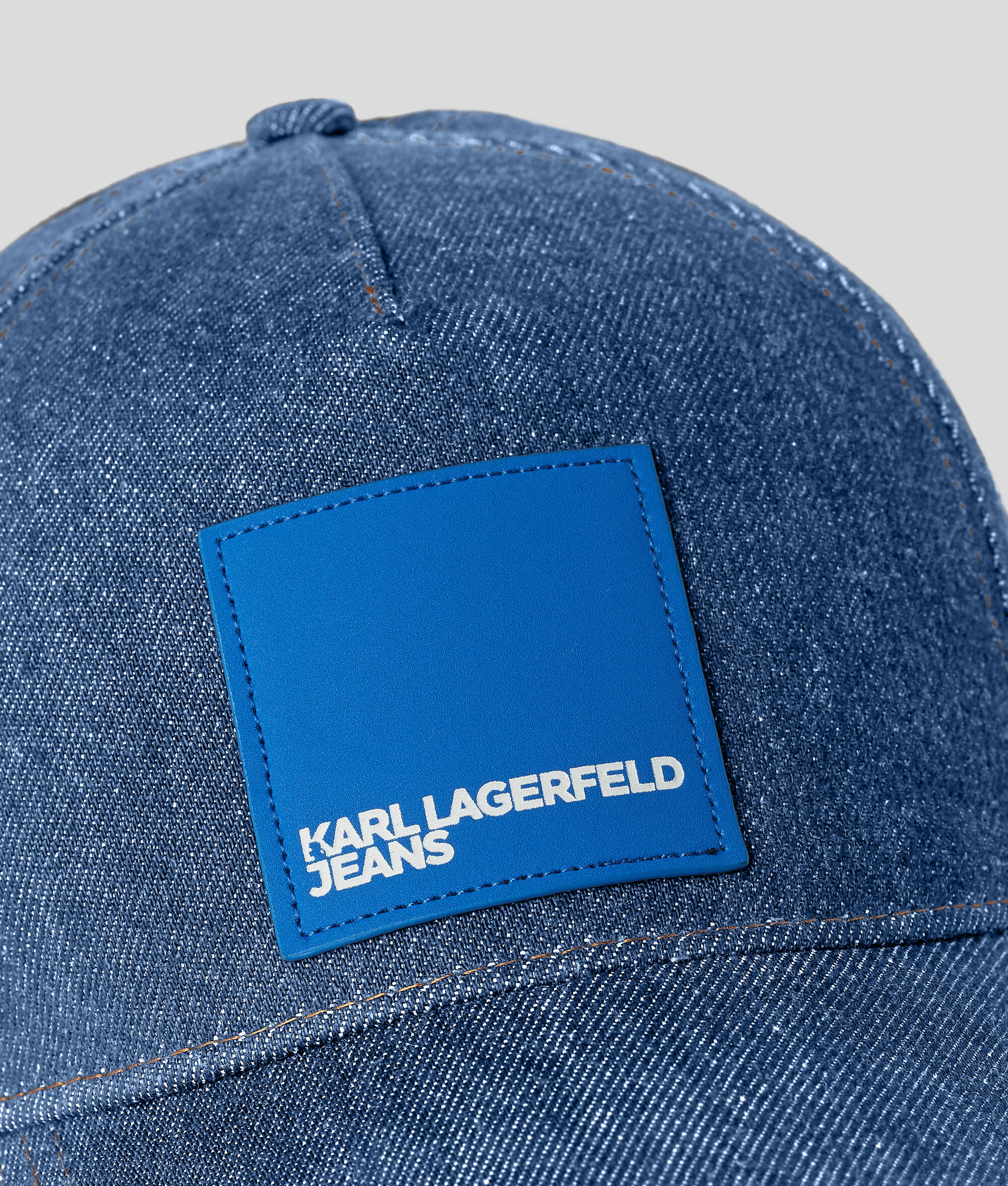 Casquette en denim avec logo KLJ