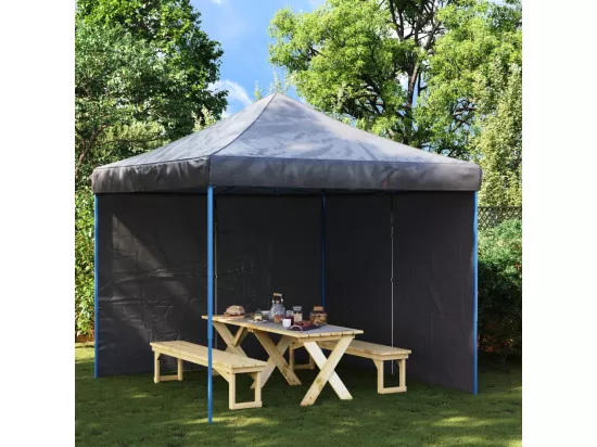 Paroi de tente de réception 2pcs fermeture éclair PE Anthracite