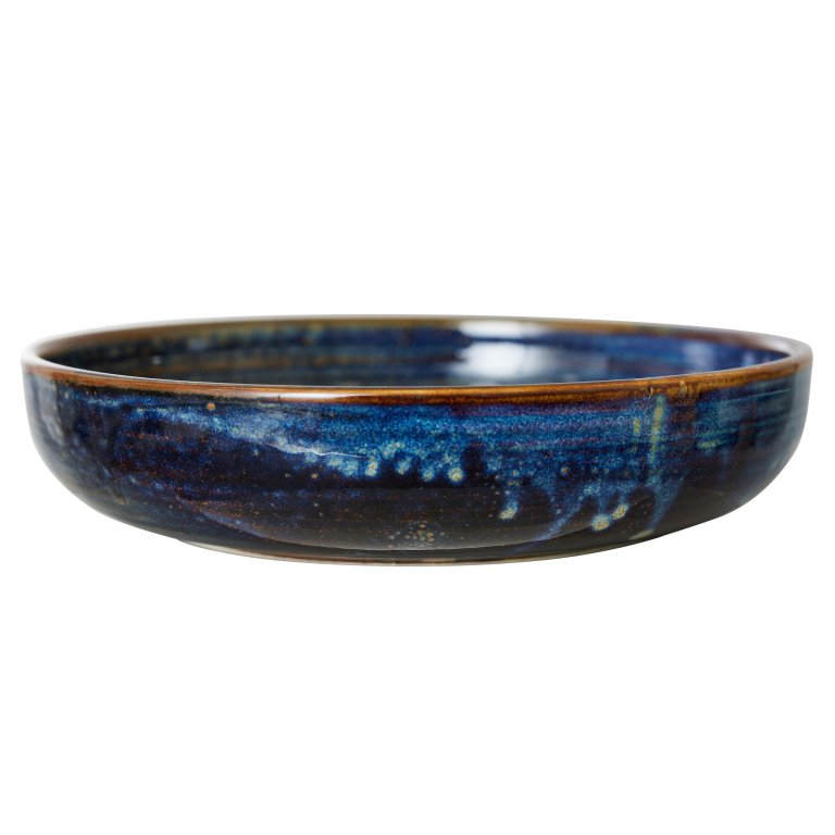 HKliving Chef Ceramic diep bord L Ø21.5 rustic blue